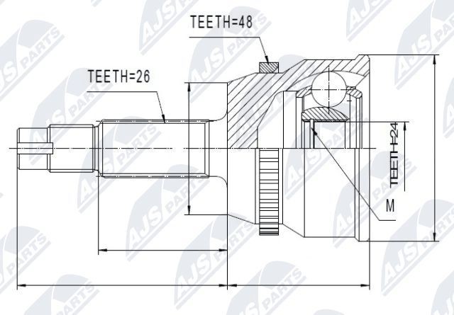 NTY Joint kit, drive shaft Article number: NPZ-TY-086 cheaply