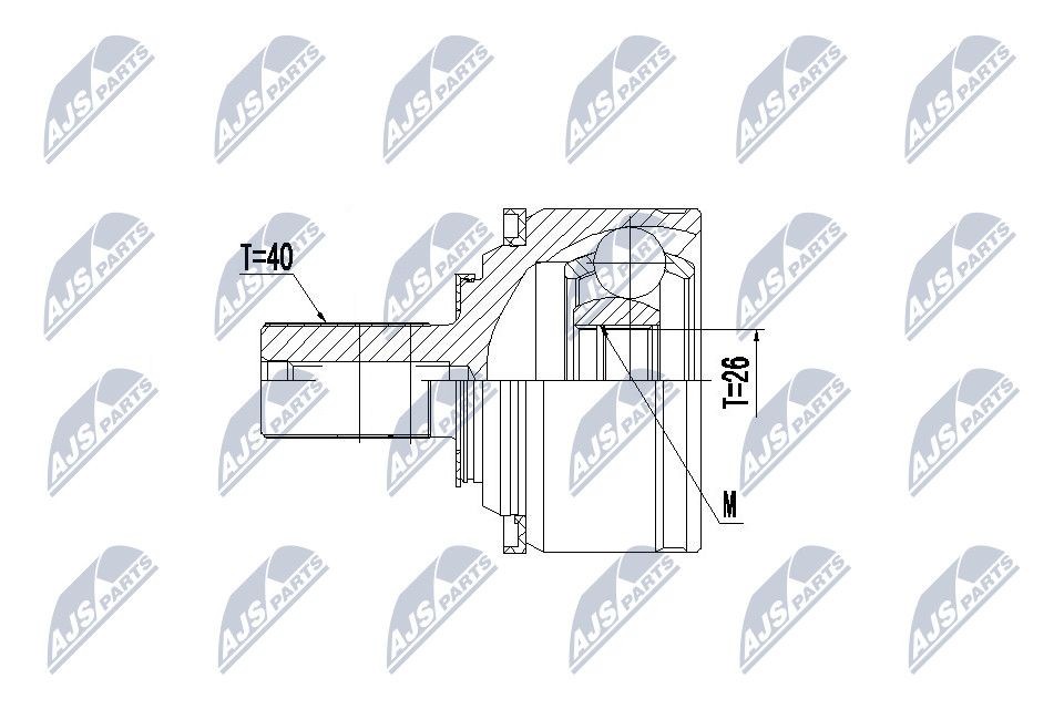 NTY Joint kit, drive shaft Article number: NPZ-VV-021 cheaply