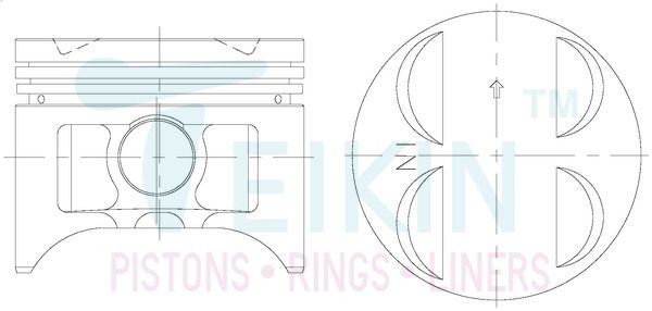 TEIKIN Piston Set Article number: 38146.STD cheaply