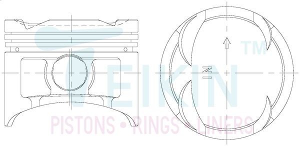 TEIKIN Piston Set Article number: 38149.STD cheaply
