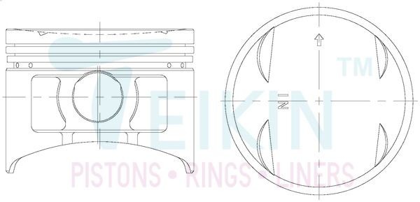 TEIKIN Piston Set Article number: 38150.050 cheaply