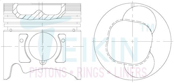 TEIKIN Piston Set Article number: 39188A.STD cheaply