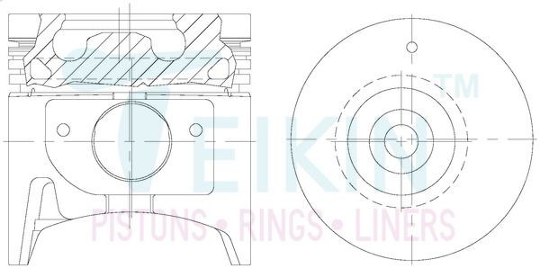 TEIKIN Piston Set Article number: 39676AG.STD cheaply
