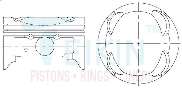 TEIKIN Piston Set Article number: 42166.STD cheaply