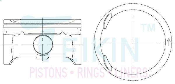 TEIKIN Piston Set Article number: 42205.STD cheaply