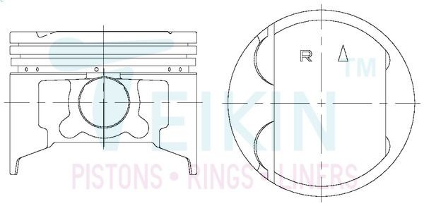 TEIKIN 43263.050 Piston Set GALANT 2.5 V6-24 4WD 170 PS Petrol 1996