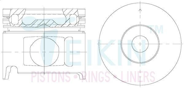 TEIKIN Piston Set Article number: 46362AG.050 cheaply