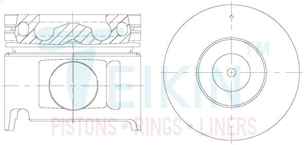 TEIKIN Piston Set Article number: 46674AG.050 cheaply