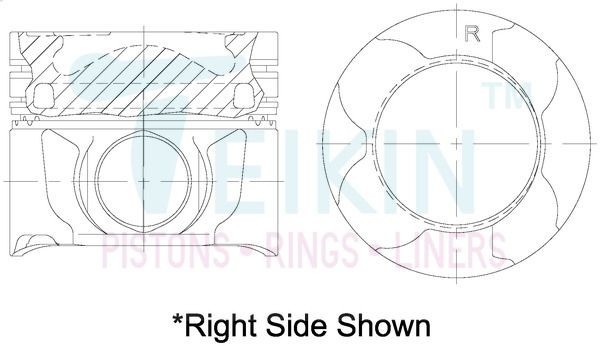 TEIKIN Piston Set Article number: 46691AG.STD cheaply