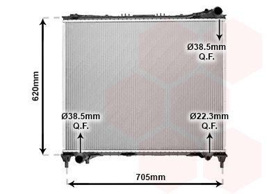 VAN WEZEL Engine radiator Article number: 02002337 cheaply