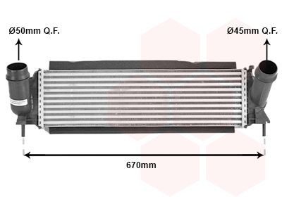 VAN WEZEL Intercooler Varenummer: 33014704 billige