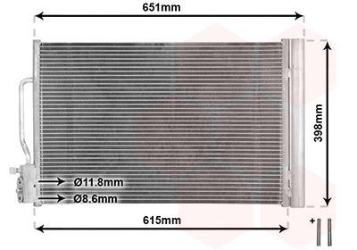 VAN WEZEL Air conditioning condenser Article number: 37015703 cheaply