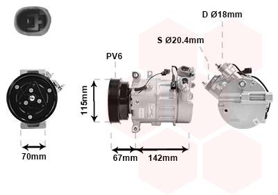 VAN WEZEL Air conditioning compressor Article number: 5901K002 cheaply