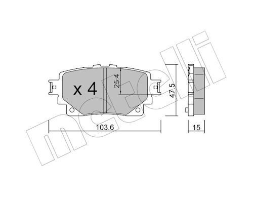 METELLI Brake pad set Article number: 22-1229-0 cheaply