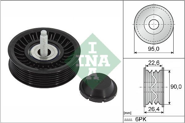 INA Deflection / Guide Pulley, v-ribbed belt Article number: 532 0891 10 cheaply