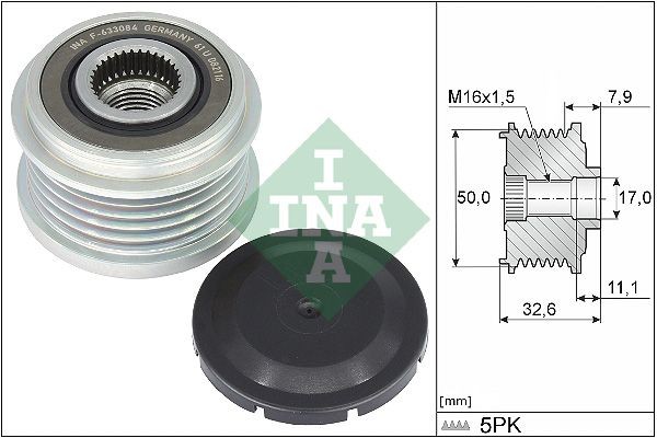 INA Alternator Freewheel Clutch Article number: 535 0359 10 cheaply