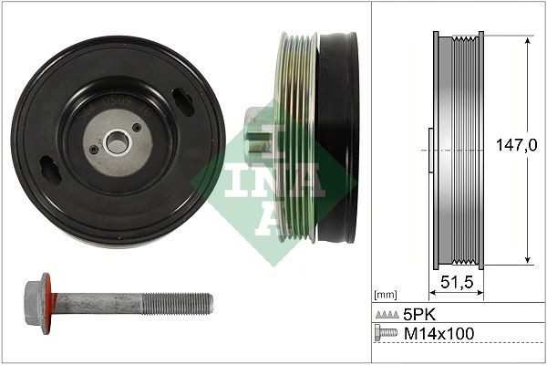 INA Belt Pulley Set, crankshaft Article number: 544 0509 20 cheaply