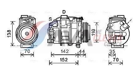 AVA COOLING SYSTEMS Air conditioning compressor Article number: BWAK423 cheaply