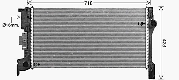 AVA COOLING SYSTEMS Engine radiator Article number: VO2307 cheaply