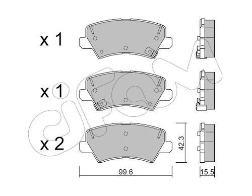 CIFAM Brake pad set Article number: 822-1166-0 cheaply