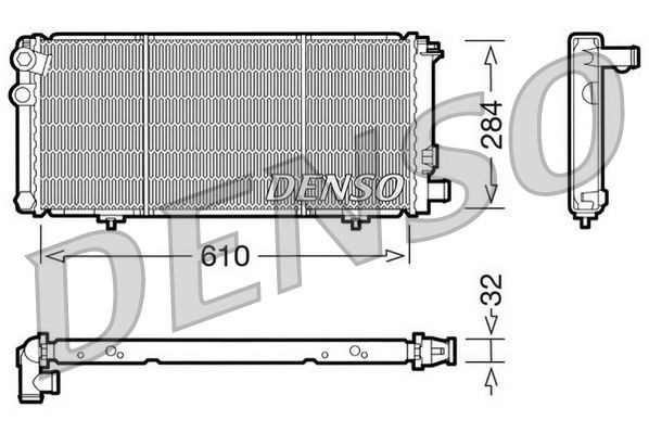 DENSO Air conditioning condenser Article number: DCN09084 cheaply