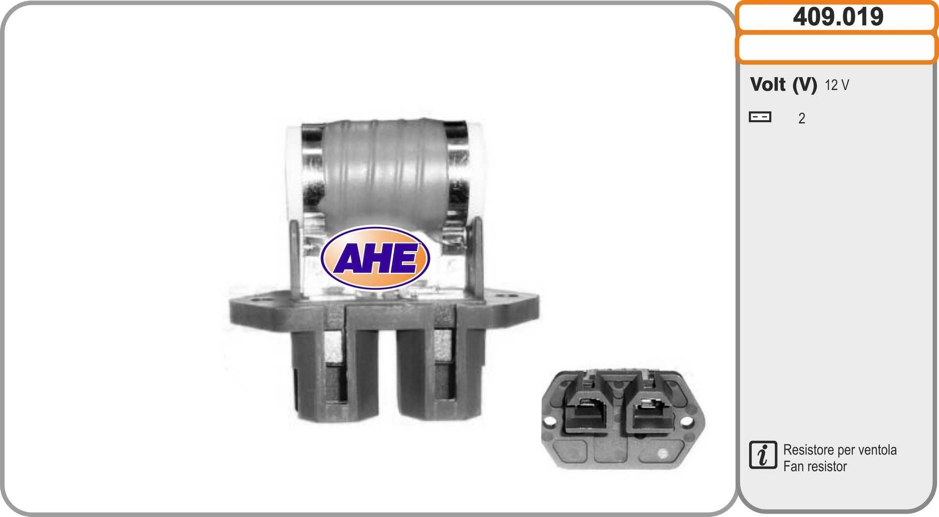 AHE Pre-resistor, electro motor radiator fan Article number: 409.019 cheaply