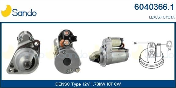 SANDO Starter motor Article number: 6010023.0 cheaply