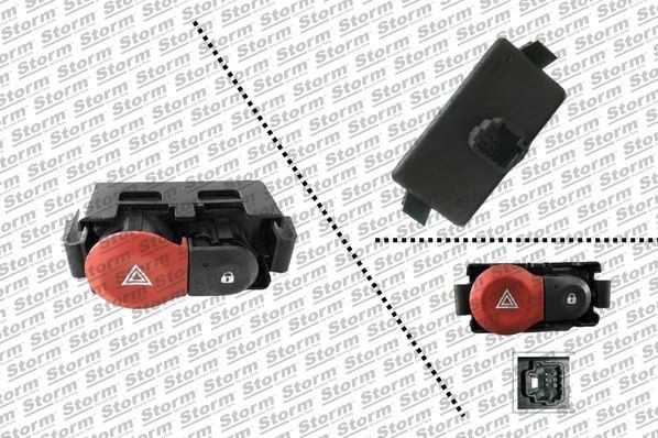 STORM QUALITY PARTS 80950 Hazard Light Switch MODUS 1.5 dCi 68 PS Diesel