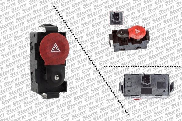 STORM QUALITY PARTS 80951 Hazard Light Switch MODUS 1.5 dCi 68 PS Diesel