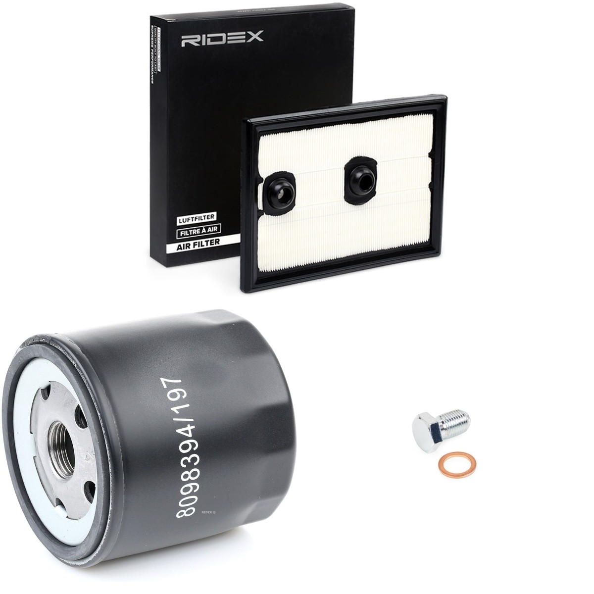 RIDEX Filter kit Varenummer: 4055F19186 billige