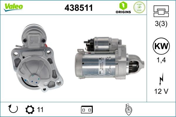 VALEO Starter Varenummer: 438511 billige