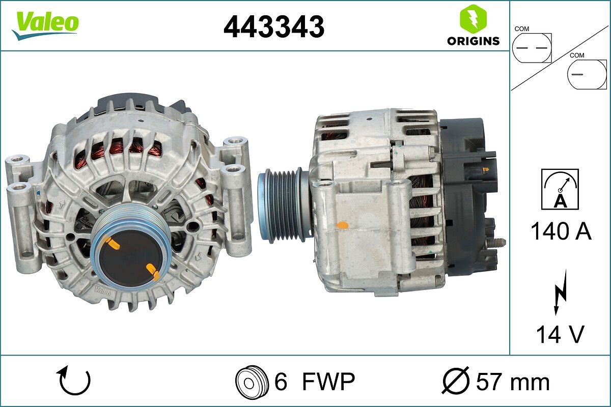 VALEO Generator Varenummer: 443343 billige