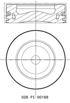 MAHLE ORIGINAL Piston Article number: 028 PI 00168 000 cheaply