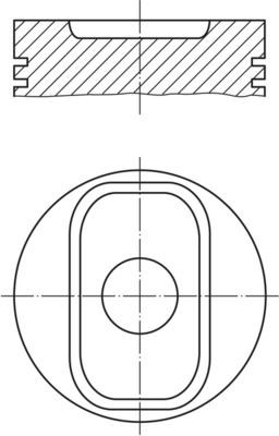 MAHLE ORIGINAL Piston Article number: 640 PI 00117 001 cheaply