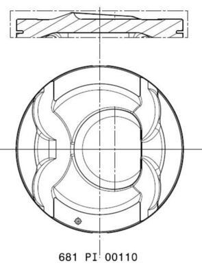 MAHLE ORIGINAL Piston Article number: 681 PI 00110 000 cheaply