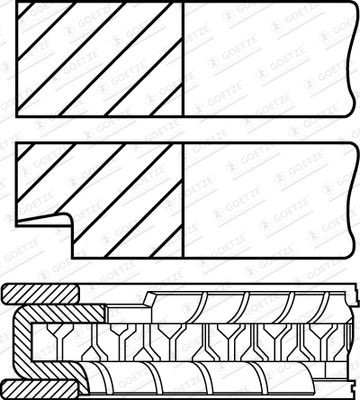 GOETZE ENGINE Piston Ring Kit Article number: 08-408700-10 cheaply