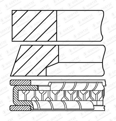 GOETZE ENGINE Piston Ring Kit Article number: 08-780700-10 cheaply