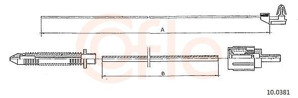 COFLE Throttle cable Article number: 92.10.0381 cheaply
