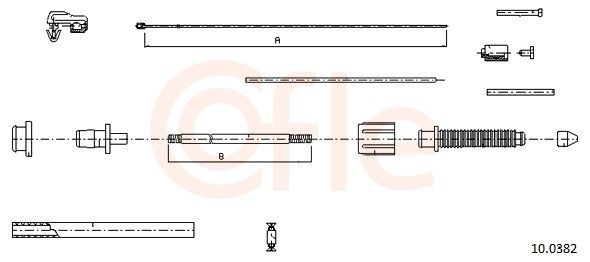 COFLE Throttle cable Article number: 92.10.0382 cheaply