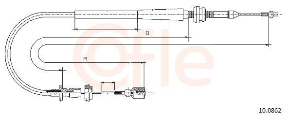 COFLE Throttle cable Article number: 92.10.0862 cheaply