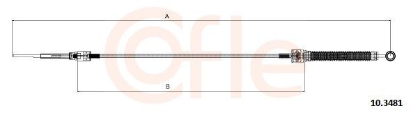COFLE 92.10.3481 Kabel, manuel gearkasse TRANSPORTER 2.5 Syncro 115 HK Benzin 2003
