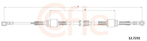 COFLE 92.12.7231 Cable, manual transmission STILO 1.9 JTD 115 PS Diesel 2010