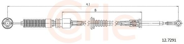 COFLE 92.12.7291 Cable, manual transmission Daily 2.8 35 S 11,35 C 11 106 PS Diesel 2009