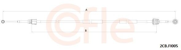 COFLE 92.2CB.FI005 Cable, manual transmission DELTA 1.6 D Multijet (844.AXF11, 844.AXF1A) 116 PS Diesel 2014