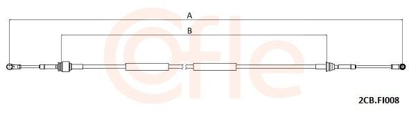 COFLE 92.2CB.FI008 Cable, manual transmission DELTA 1.6 D Multijet (844.AXF11, 844.AXF1A) 116 PS Diesel 2014