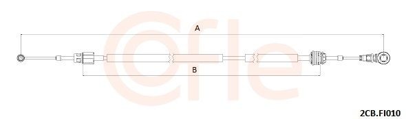 COFLE 92.2CB.FI010 Cable, manual transmission LINEA 1.3 JTD Multijet (323AXB1A) 86 PS Diesel