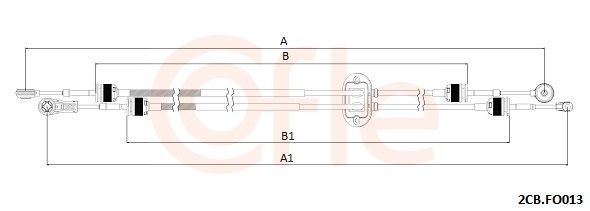 COFLE 92.2CB.FO013 Tross, käigukast TRANSIT CONNECT 1.5 TDCi 120 HP Diisel