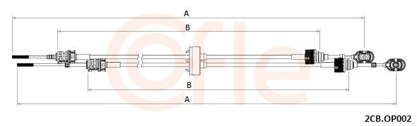COFLE 92.2CB.OP002 Cable, manual transmission CORSA 1.4 (F08, F68) 90 PS Petrol 2009