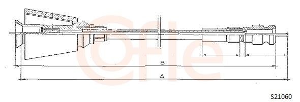 COFLE Speedometer cable Article number: 92.S21060 cheaply