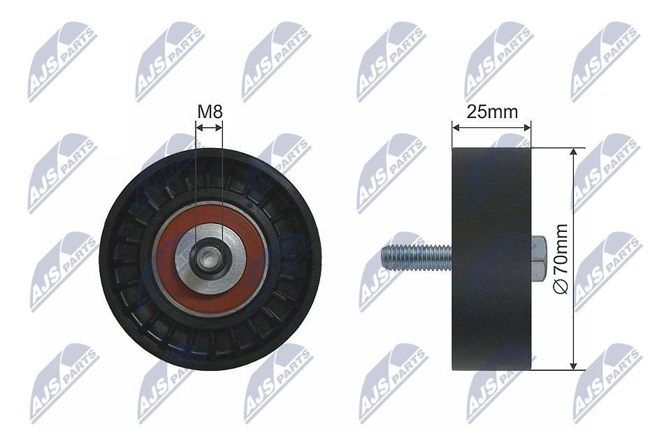 NTY Deflection / Guide Pulley, v-ribbed belt Article number: RNK-FT-007 cheaply